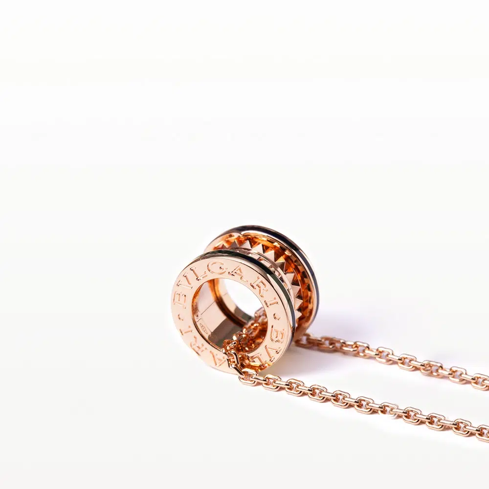 pendentif Bulgari B.Zero 1 en or rose et céramique