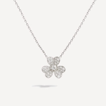 Bijou de seconde main : Pendentif Frivole Van Cleef &amp; Arpels, Or Blanc, Diamants - Authentifiée avec Certificat d&#039;expertise - collection frivole Van Cleef &amp; Arpels