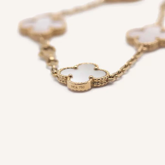 Bracelet Vintage Alhambra 5 motifs d'occasion authentifiée