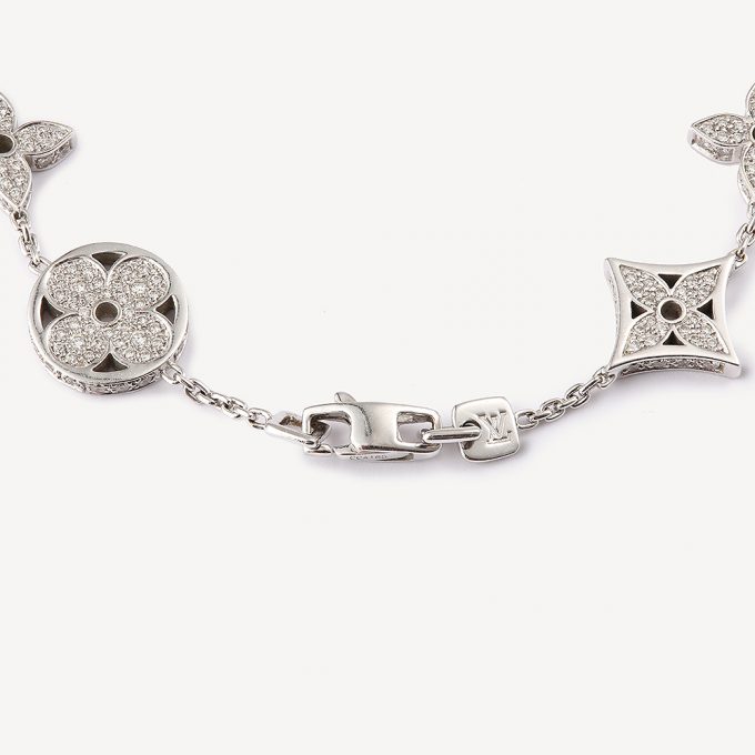 Bracelet Monogram Idylle Blossom Louis Vuitton d'occasion en Or Blanc authentique