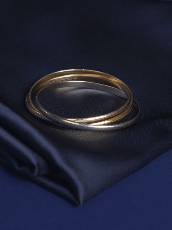 Bracelet Cartier Trinity 3 ors de seconde main : bijoux authentifié