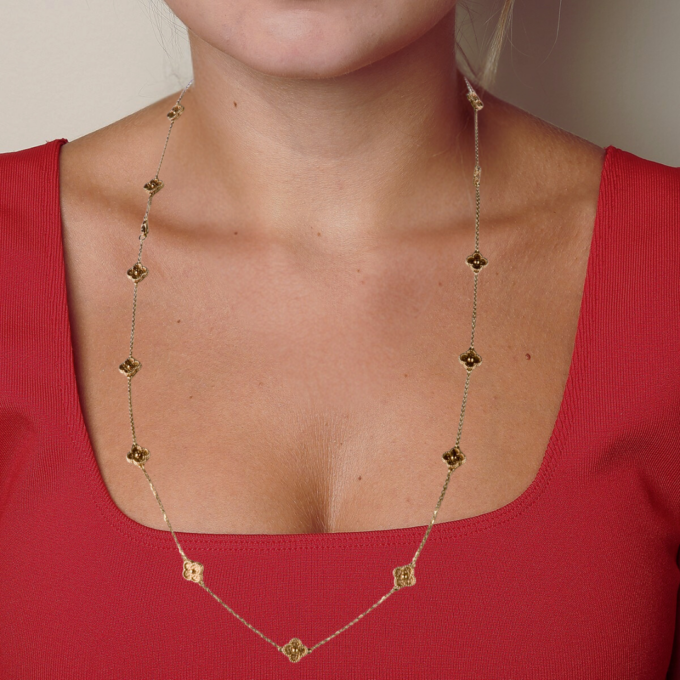 Sautoir Sweet Alhambra 16 Motifs Van Cleef & Arpels d'occasion : Bijou authentifié