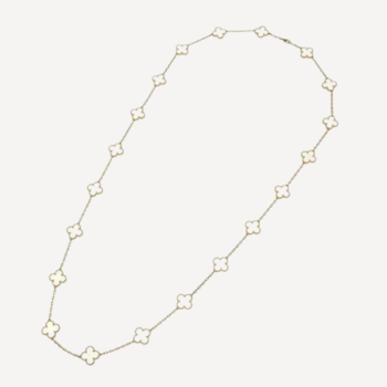 Sautoir Vintage Alhambra Cristal 20 Motifs Van Cleef & Arpels d'occasion : Bijou authentifié