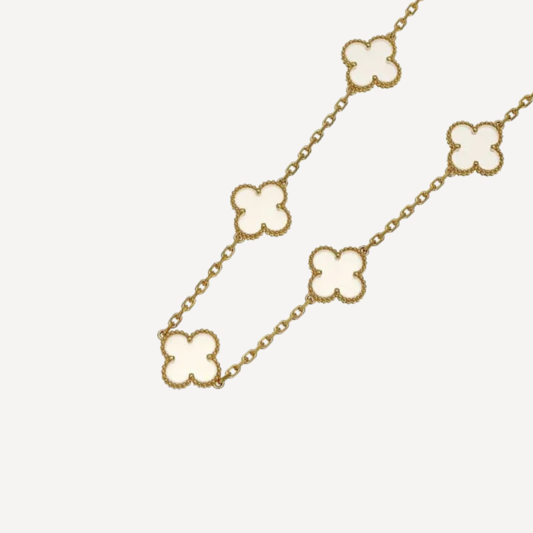 Sautoir Vintage Alhambra Cristal 20 Motifs Van Cleef & Arpels d'occasion : Bijou authentifié