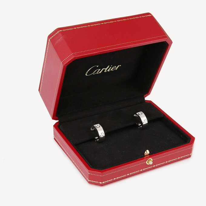 Boucles d'oreilles Créoles Love Cartier d'occasion : Bijou authentifié