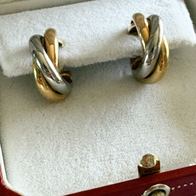 Boucles d'oreilles Trinity 3 Ors GM Cartier d'occasion : Bijou authentifié