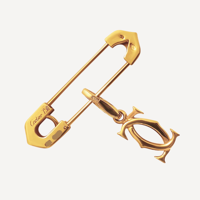 Broche pendentif C Vintage Cartier – Image 4