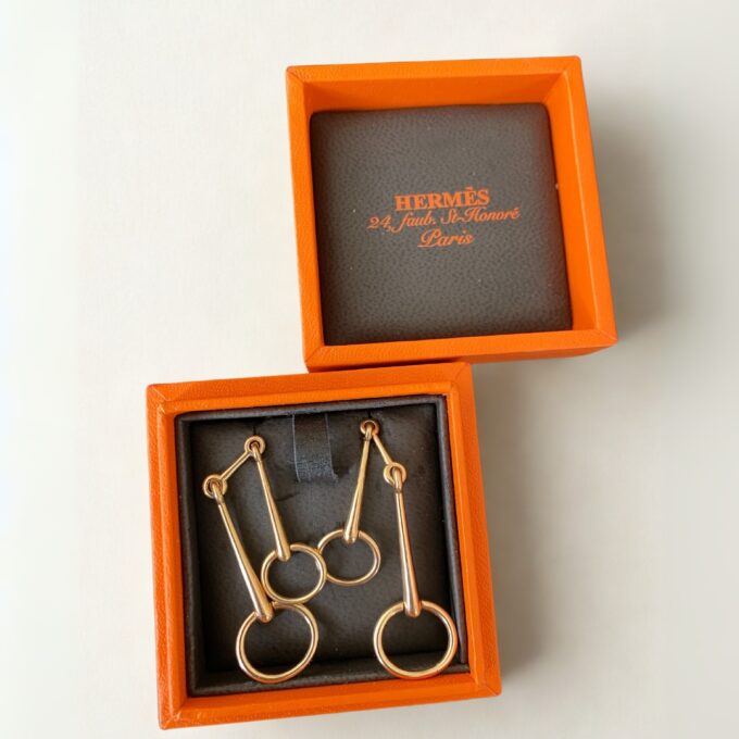 Boucles d'oreilles Mors de Filet Hermes d'occasion : Bijou authentifié