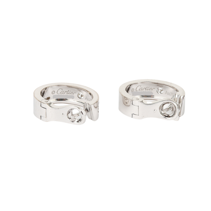 Boucles d'oreilles Créoles Love Cartier d'occasion : Bijou authentifié