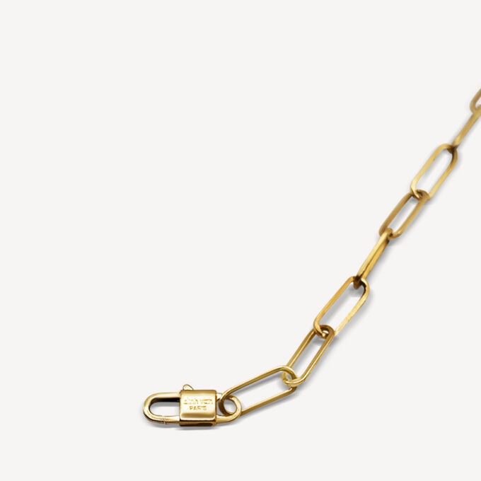 Bracelet Menottes R12 semi pavé Dinh Van d'occasion : Bijou authentifié