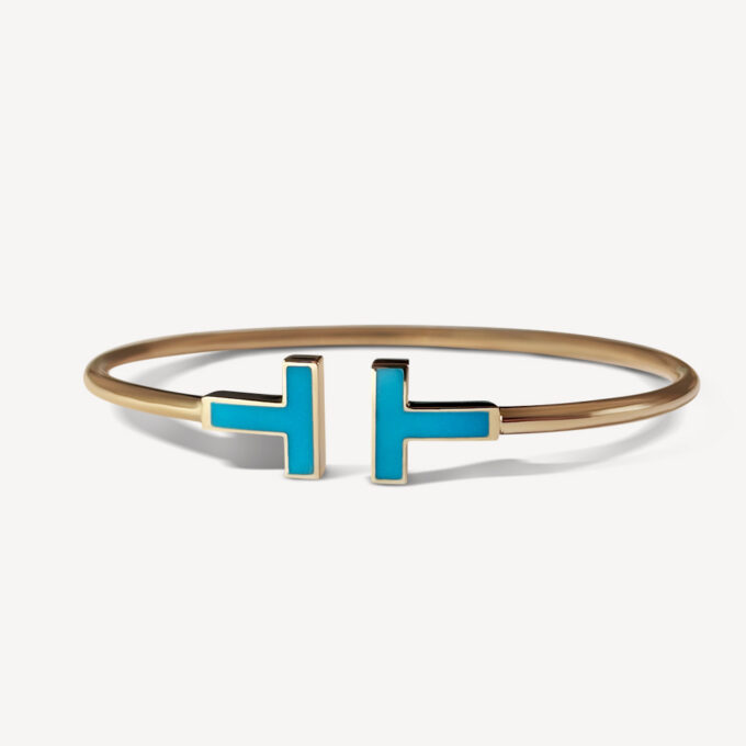 Bracelet Tiffany T Wire turquoise d'occasion de Tiffany & Co : Bijou authentifié