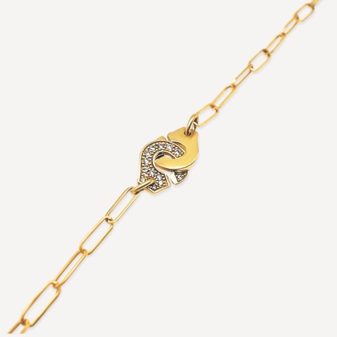 Bracelet Menottes R12 semi pavé Dinh Van