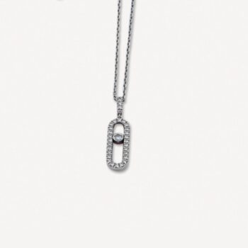 Pendentif Move Uno GM Pavé Messika d'occasion : Bijou authentifié