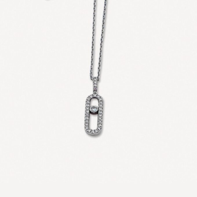 Pendentif Move Uno GM Pavé Messika d'occasion : Bijou authentifié