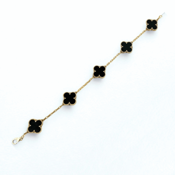 Bracelet Vintage Alhambra 5 motifs Van Cleef & Arpels d'occasion : Bijou authentifié