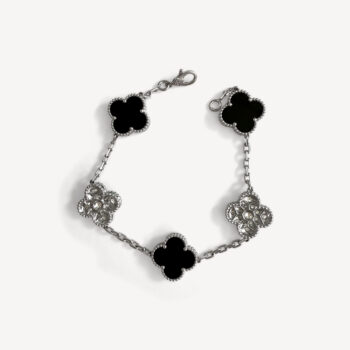 Bracelet Vintage Alhambra 5 motifs Van Cleef & Arpels d'occasion : Bijou authentifié