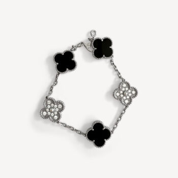 Bracelet Vintage Alhambra 5 motifs Van Cleef & Arpels d'occasion : Bijou authentifié