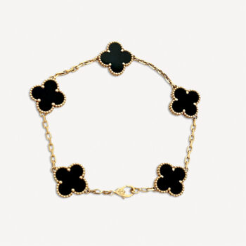 Bracelet Vintage Alhambra 5 motifs Van Cleef & Arpels d'occasion : Bijou authentifié