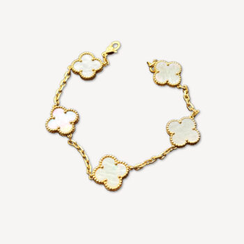 Bracelet Vintage Alhambra 5 motifs Van Cleef & Arpels d'occasion : Bijou authentifié
