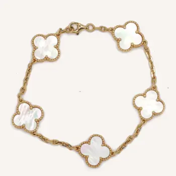Bracelet Vintage Alhambra 5 motifs Van Cleef & Arpels d'occasion : Bijou authentifié
