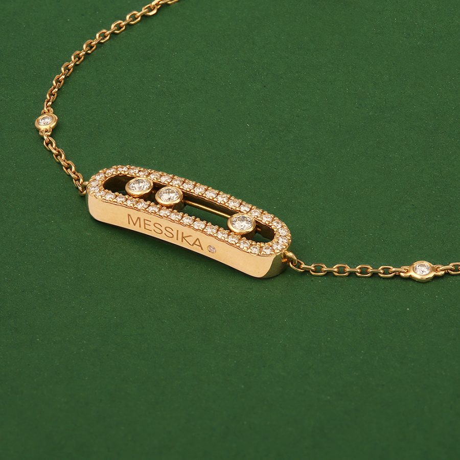 Bracelet Baby Move Pavé Messika d’occasion en Or Jaune authentique Bracelet Baby Move Pavé Messika d'occasion : Bijou authentifié